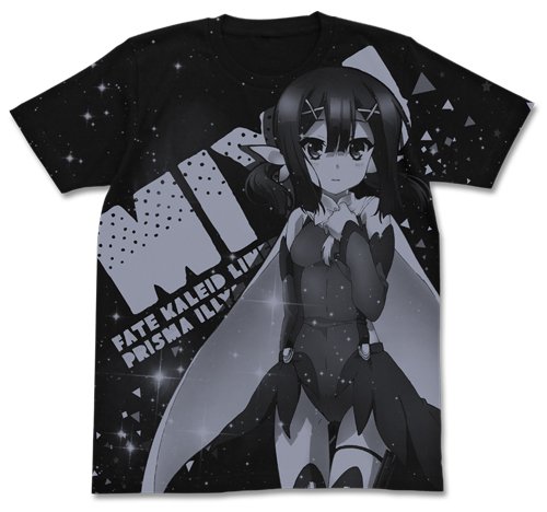 二次元コスパ Fate/kaleid liner プリズマ☆イリヤ ツヴァイ ヘルツ！ 美遊オールプリントTシャツ BLACK Lサイズ画像