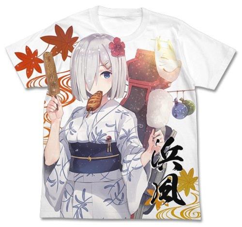 分け取りこれくしょん -艦これ- 浴衣の浜風 盛りだくさんグラフィックプルオーバー 白いこと L大きさ