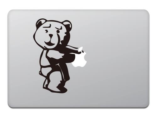 カインドストア MacBook Air / Pro マックブック ステッカー シール テッド TED BEAR クマ 熊 くま テディ ベア M443画像