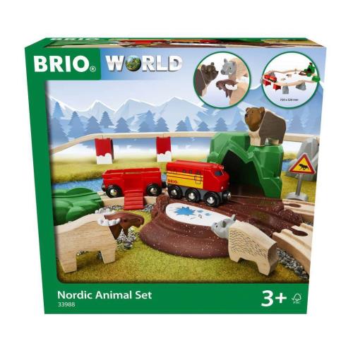 BRIO (ブリオ) フォレストアニマルセット 33988 (26ピース) 木製レール おもちゃ 3歳～