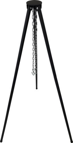 尾上製造所(ONOE) ハンディトライポッドブラック HT-141-B 吊り下げ一皿分の料理向け三脚照明ランプ ダッチオーブン・鍋一皿分の料理・かがり火 軽さパウダーコンパクト キャリーバッグ付 長さ自然調整可・S字引っかかり付 かがり火台