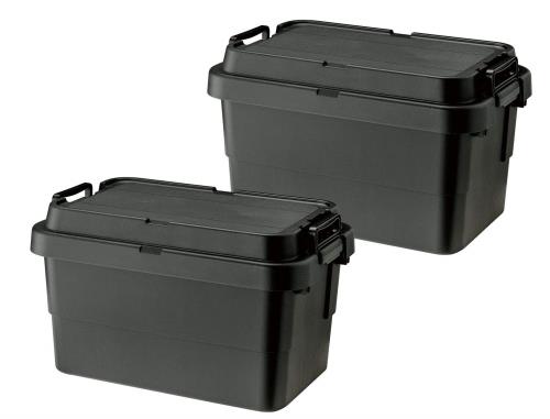 木鼠(RISU) 納めるボックス席 トランクカーゴ 50L 黒いこと 日本製 TC-50S 2個仕かける 容れもの ボックス席 スタッキング 野天納める 難民キャンプ 雨合羽 キッチン用品・食器・調理器具-その他