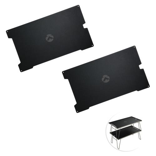 キャンピングムーン(CAMPING MOON) グラウンドラック フィールドラック用 アルミ天板 2枚組 ブラック 黒ギア T-2308-BK-2P