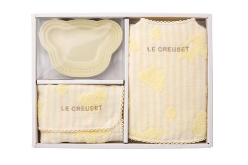 ル・クルーゼ(Le Creuset) ちびっ子 もの言う花 デイリー 差し上げ物仕掛ける スタイ 汗手拭い 一皿 デューン 生み出すこと祝賀会 お食い初め 御坊っちゃん うしろ帯 差し上げ物 【日本置き目売りわたす品】