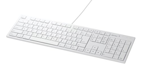 バッファロー BUFFALO フルキーボード USB接続 パンタグラフ Macモデル ホワイト BSKBM01WH