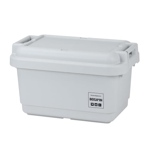 JEJアステージ 収納ボックス BOSA?IN(ボウサイン) パッキン付頑丈ボックス 640 ライトグレー 日本製 簡易密閉型 防災収納 耐荷重100kg 積み重ね W640&times;D400&times;H380mm｜アニメ雑貨アン＆山梨のフルーツ