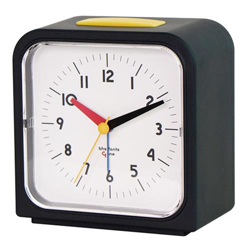 エルコミューン 卓上時計 バウハウス GENE ALARM CLOCK Universal Alarm ブラック DCL-010