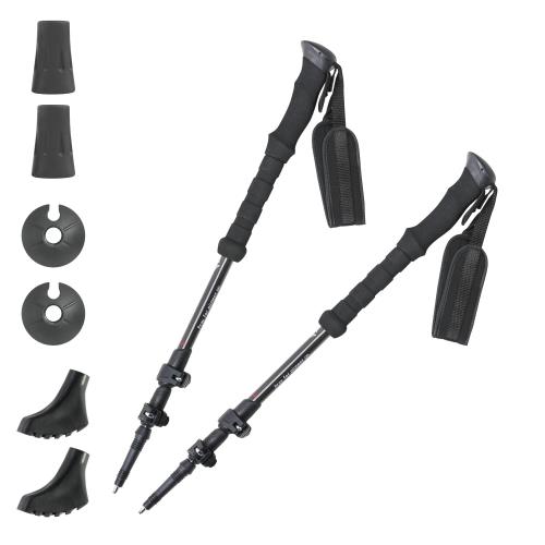 northern country(ノーザンカントリー) トレッキングポール 2本セット 115cm カーボンシャフト TR-3002 BK 115cm
