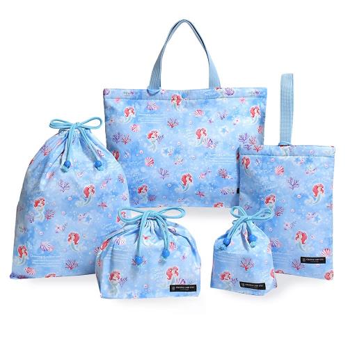 COLORFUL CANDY STYLE ウォルトディズニー 入園はいり込む 5点仕掛ける うしろ帯 入園はいり込む繰り合わせる 習い事御徒面子 シューズ入れもの 赤ちゃん 合切袋袋/Ariel/THE LITTLE MERMAID/蟻エル N8152800