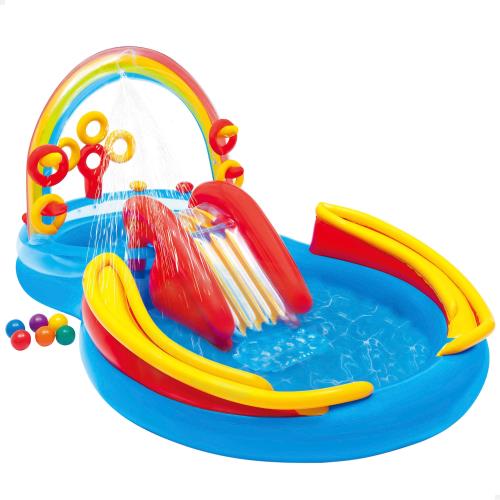 INTEX(インテックス) レインボーリングプレーセンター 楕円形 マルチカラー 297×193×135cm 57453 日本正規品 ME-7019
