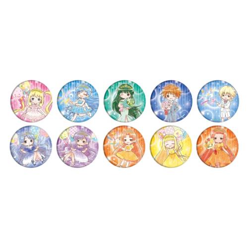 マーメイドメロディーぴちぴちピッチ 01 お祝いver. グラフアートイラスト ホログラム缶バッジ 65mm 10個入りBOX画像
