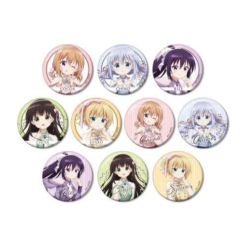 アルマビアンカ(Armabianca) ご注文はうさぎですか? BLOOM 描き下ろし アイドル制服ver. トレーディング缶バッジ 直径56mm 紙 ブリキ 10個入りBOX画像