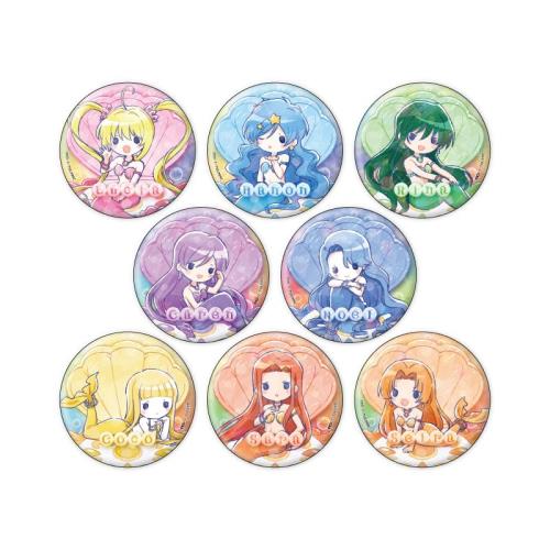 マーメイドメロディーぴちぴちピッチ 03 貝殻ver. グラフアートイラスト ホログラム缶バッジ65mm 8個入りBOX画像