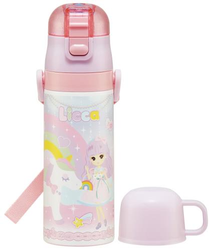 スケーター(Skater) 子供用 ステンレス 水筒 2way 直飲み 470ml コップ飲み 430ml リカちゃん 子供に優しい軽量タイプ 女の子 保温・保冷waterbottle スポーツボトル かわいい キッズ 子供 こども 水瓶 SKDC4-A