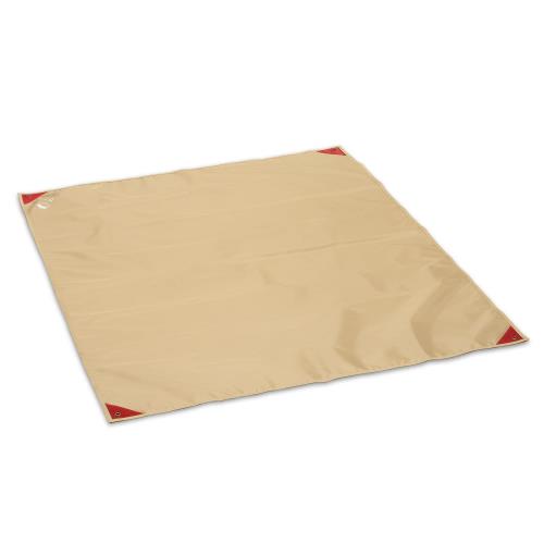 KANI アウトドアマット Mサイズ 90×120cm カメラバッグ用撥水シート レインカバー ベルクロ固定式 折りたたみ式 軽量 薄型 コンパクト収納 収納ケース付属 ペグ穴 (ハトメ穴) 4箇所 保温 防寒 断熱 カメラバッグアクセサリ ベージュ/シルバー ポリエステル製 813169
