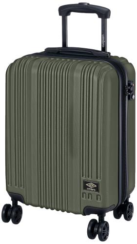 アンブロ ハードジッパーキャリーケース マットカラーキャリー 35L 拡張機能付き 機内持込サイズ エンボス加工 機内持ち込み可 35L 54cm 3.3kg 70845-021 021 カーキ