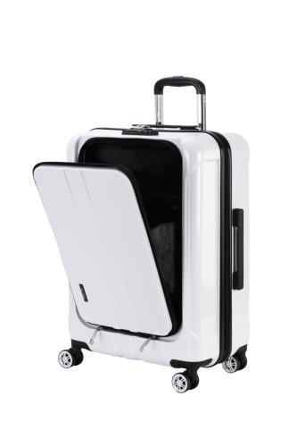 アクタス キャリーケース ジッパー フロントオープン 預入無料 約60L 約3.9kg ホワイトカーボン