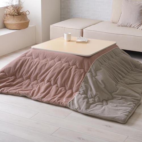 イケヒコ こたつ 掛け ふとん 長方形 単品 クルム ピンク 約190&times;240cm 凹凸感 やさしい フランネル 中国製 洗える 無地調 シンプル ＃1182050220211｜アニメ雑貨アン＆山梨のフルーツ 11,664円