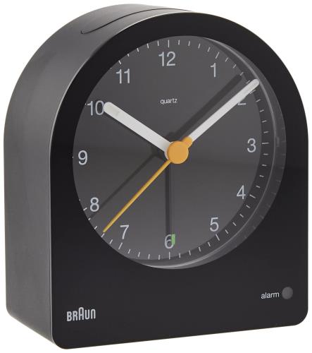 【正規輸入品】BRAUN／ブラウン 置き時計 アラーム テーブルクロック ブラックBC22B