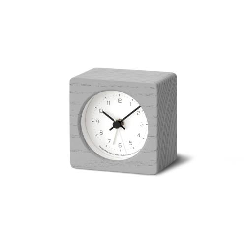 レムノス 置き時計 ニュート アラーム クロック アナログ 天然色木地 灰 NEUT alarm clock KK24-09 GY Lemnos