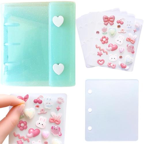 楽天市場】AbonAbon シール帳 A8 透明 シール専用 はがせる 台紙