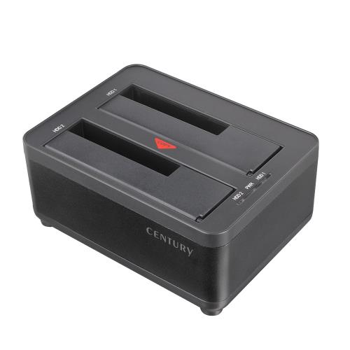 センチュリー HDDクローン機能搭載クレードル 『裸族のお立ち台TWIN』 (WEB簡易パッケージ仕様) CROS2U3CP6G_FP