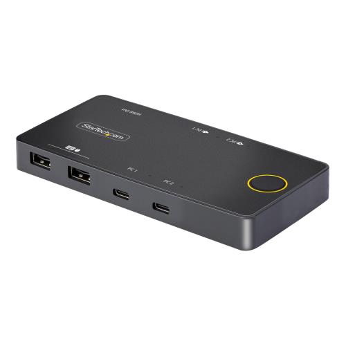 StarTech.com KVMスイッチ／2ポート／USB-C接続／シングルモニター／4K60Hz HDMI DP Altモード／2台同時USB 100W PD／Type-C USB4 Thunderbolt 3/4対応／PC パソコン CPU切替器 2台用 C2-H46-UC2-PD-KVM