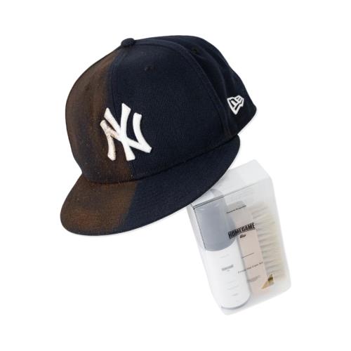 HOMEGAME x KicksWrap キックスラップ Foam Hat Care Kit(フォームハットケアキット) 帽子 キャップ NEWERA ニューエラ クリーニング セット 汚れ落とし クリーナー シャンプー あらゆる素材に対応 布 キャンバス メッシュ 初心者でも簡単 ズボラな人でも手軽 財布 バッグ レ画像
