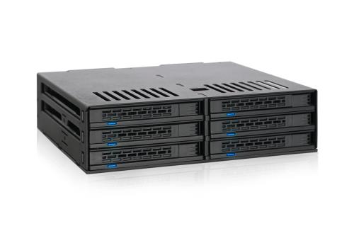 ICYDOCK ExpressCage 2.5inSATA HDD / SSD x 6積み上げる用リムバーブルケース 5.25inベイ大きさ | MB326SP-1B