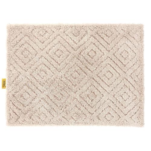 オカ(OKA) 乾度良好ピュール バスマット 約45cm×60cm グレーベージュ (お風呂マット 大判 浴室 おしゃれ 洗面所 足ふきマット 抗菌 防臭 吸水 速乾 洗える)