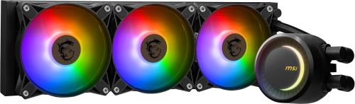 MSI 水冷空調設備 MAG CORELIQUID E360 【LGA1700/AM5相応う】360粍放熱器積み上げる270度回転させるロゴタイプ 静音FDB ARGB気違い積み上げる FN1964