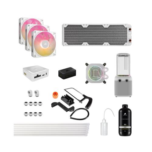 CORSAIR Hydro X Series iCUE LINK XH505i RGB Custom Cooling Kit White カスタム水冷一揃いの道具 白いこと CX-9070019-WW