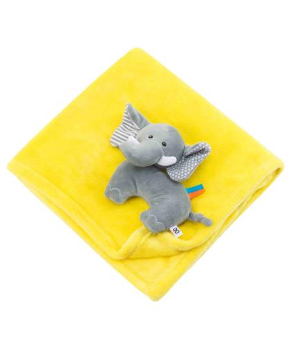 ズーキーニ (Zoocchini) マスコット付きブランケット ぞうのエリー 1枚 ベビーブランケット 【日本正規品】