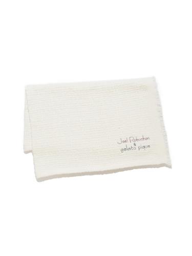 【JOEL ROBUCHON】ツイードモコロゴジャガードブランケット PWGG255559IVRF