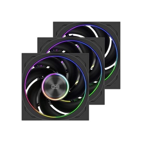 CPS ハイエンドARGB気違い「F7X120R ARGB BK 3IN1」【日本置き目代わりになる店】