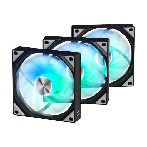 TRYX 静音 マイコン入れもの気違い (120mmx3) ROTA SL ARGB 120 3個容器に並べる続きもの ARGB LED積み上げる 黒いこと 【国内置き目代わりになる店品】 F-R120A-AM3M-G0K