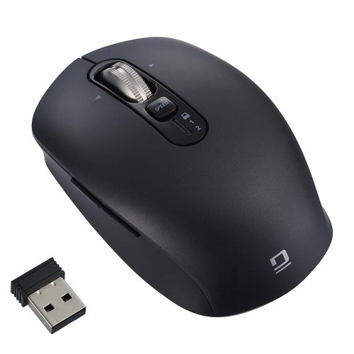 Digio2 マウス Bluetooth レシーバー 両対応 高速スクロール チルト機能 ブラック Z1252