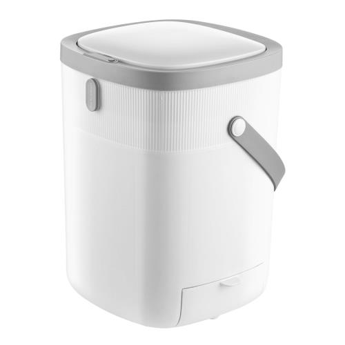 ナインスター(Ninestars) センサー式ゴミ箱 12L プラスチック スクエア型 360度自動開閉 防水仕様 洗面所 キッチン向け 取り外し可能バケツ 電池式 省スペース ホワイト DZT-12-36S-WH【日本正規輸入品】