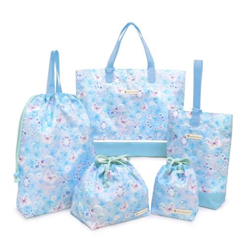 COLORFUL CANDY STYLE 入園入学セット 2026春モデル 撥水タイプ ムーンライトバタフライ レッスンバッグ シューズケース 体操服袋 お弁当袋 コップ袋 汚れにくい シワ防止 防犯 安全 ノーアイロン 女の子 NM181300-a