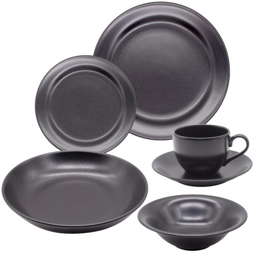 山加バス発着場 美濃焼 「 Tone Dining 音の高低夕めし 」 喫茶店風 洋 食器仕かける 一人暮らし 6点仕かける 食洗機相応う 陰電子領域相応う 一回り相応う 日本製 黒 黒いこと NB701-106 キッチン用品・食器・調理器具-食器・カトラリー・グラス-食器セット