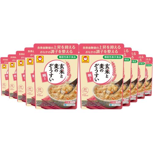 マルちゃん 玄米と麦のぞうすい 鯛入り (250g×10個 ) 栄養機能性食品 ( 血糖値 / おなかの調子 ) 和風 雑炊 おかゆ 鰹だし ( 食物繊維 / 玄米 ) 東洋水産