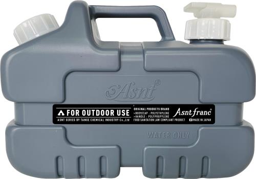 タンゲ化学工業 ウォータータンク キャンプ 防災 ASNT TANK 5L アースグレー