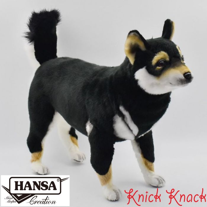 【貨物輸送無料】HANSA 黒柴 BH7242 ハンサ 実際的 毛の荒物 ぬいぐるみ 愛くるしげ グッズ 雑貨 飾りつけ オブジェ 室内装飾 クロシバ神 秘密捜査員 犬