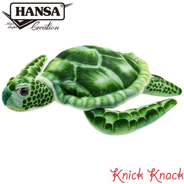 【送料無料】HANSA アオウミガメ BH7255　ハンサ リアル 動物 ぬいぐるみ かわいい グッズ 雑貨 置物 オブジェ インテリア 青海亀 かめ