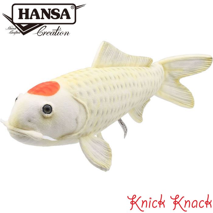 【送料無料】HANSA コイ タンチョウ BH8278　ハンサ リアル 動物 ぬいぐるみ かわいい グッズ 雑貨 置物 オブジェ インテリア 鯉 丹頂 魚