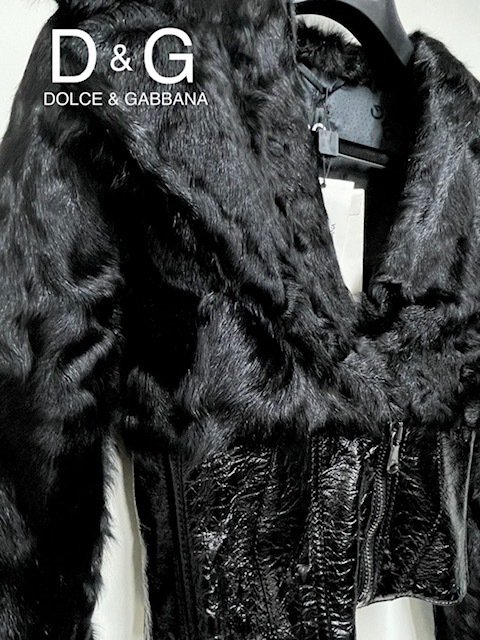 ＮＥＷ　タグ付き新品　ドルチェ　＆ガッバーナ【D＆G】ファー＆レザー　ショートジャケット４０　(中古)｜ブランドリサイクルknicknac