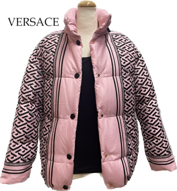 Versace ヴェルサーチ　ホワイト クロップドジャケット　ダウンジャケット 90_1020552-