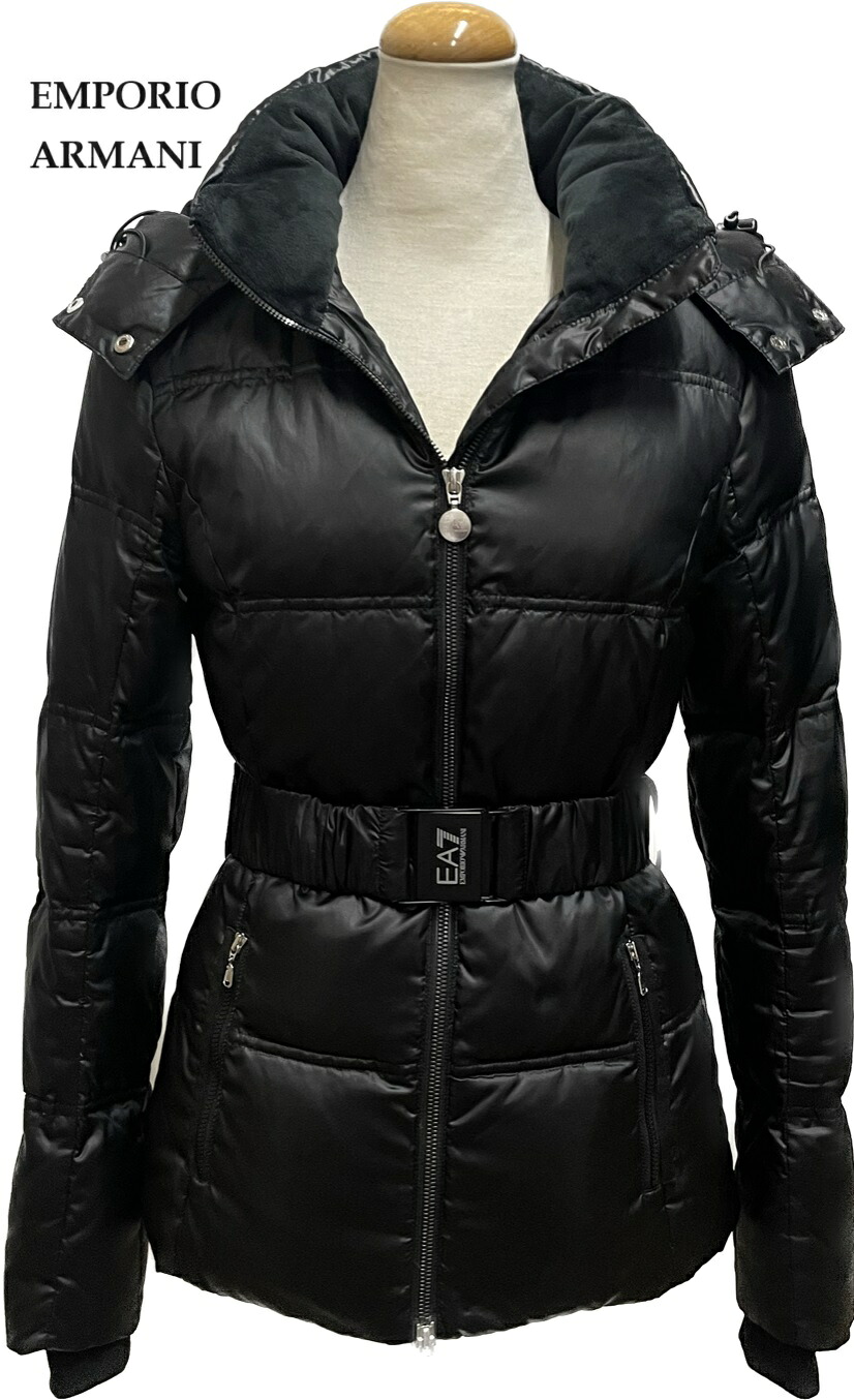 Aランク【EMPORIO ARMANI EA7】エンポリオアルマーニ 　ダウンジャケット　黒　Sサイズ　172/84A 　EA7　(中古)｜ブランドリサイクルknicknac