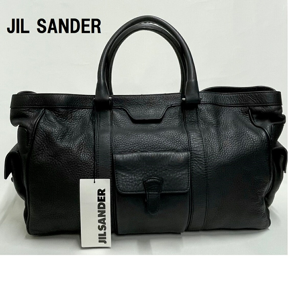 NEW 未使用品　タグ付き 　【JIL SANDER】ジルサンダー　 ハンドバッグ　 黒　BLACK 　(中古)