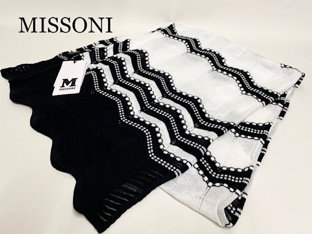 NEW タグ付き新品 ミッソーニ【MISSONI】麻混 ストール イタリア製 (中古)|ブランドリサイクルknicknac